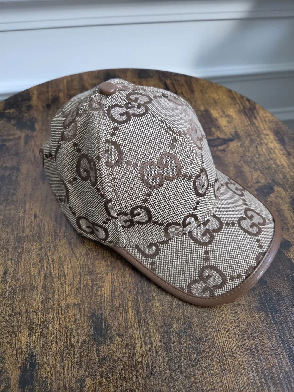 Monogram Beige/Brown Canvas Bucket Bag